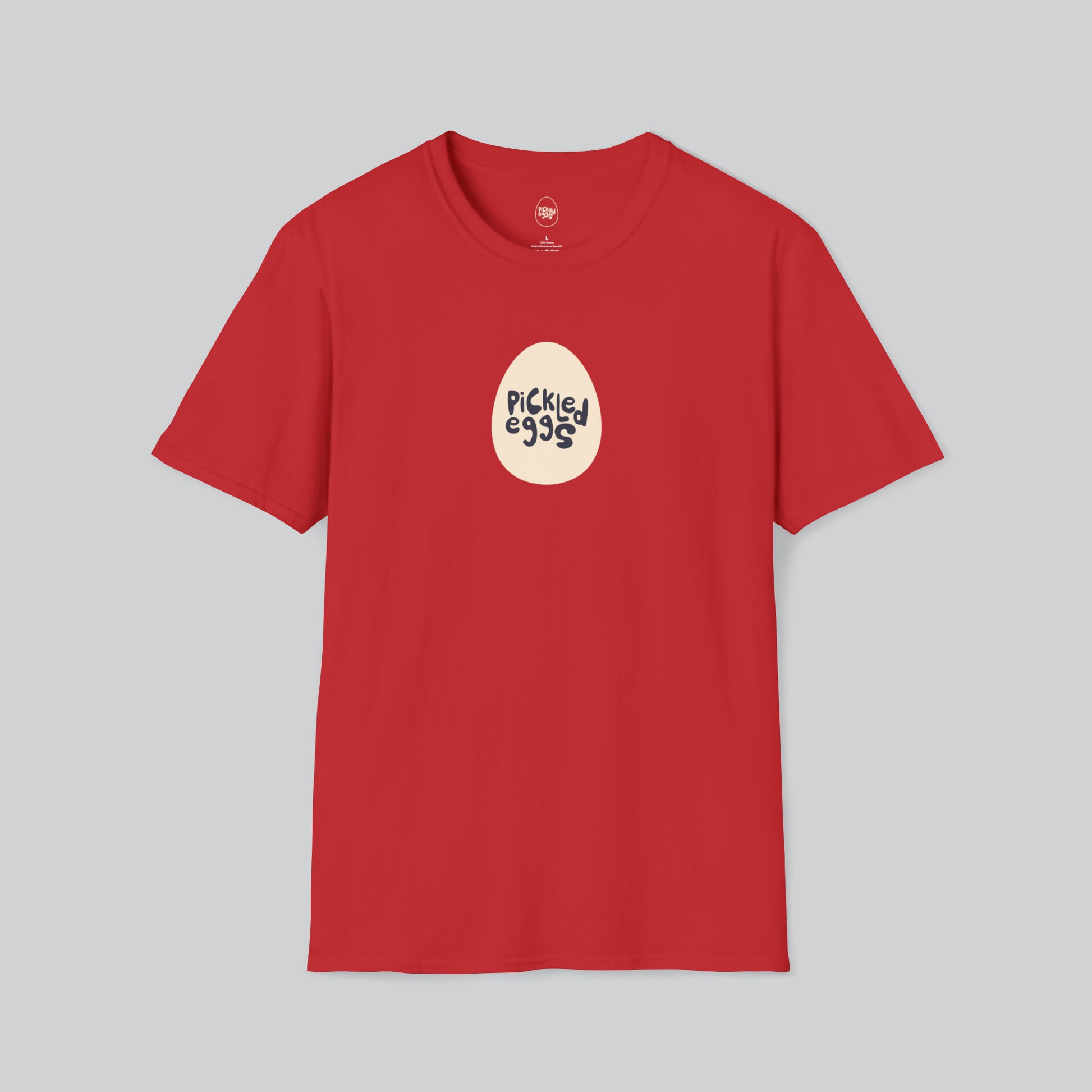 Dive Bars | Pickled Eggs | White Egg Logo Dark Red Tshirt
