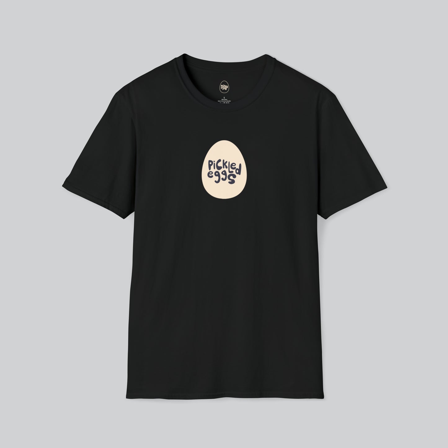 Dive Bars | Pickled Eggs | White Egg Logo Black Tshirt
