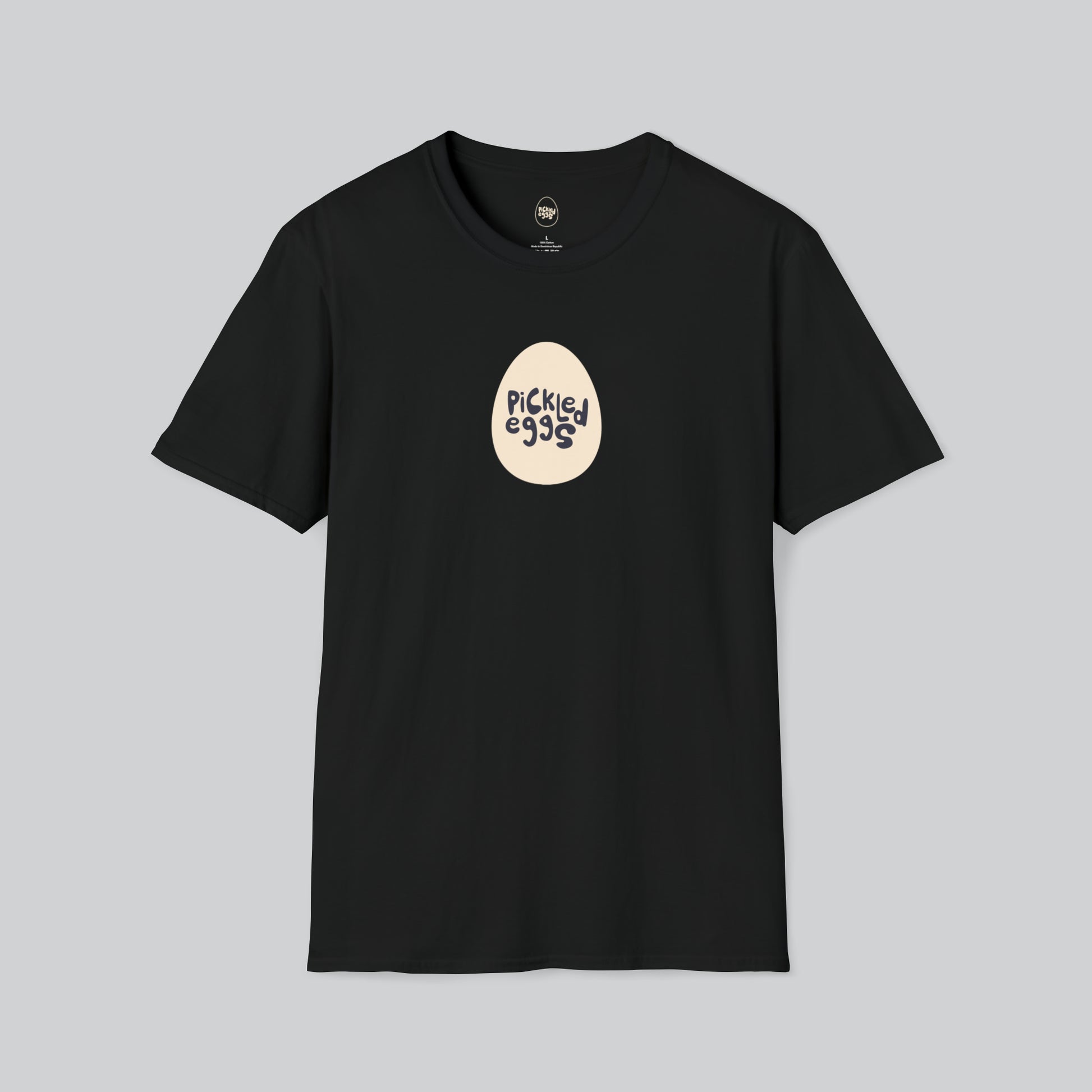 Dive Bars | Pickled Eggs | White Egg Logo Black Tshirt