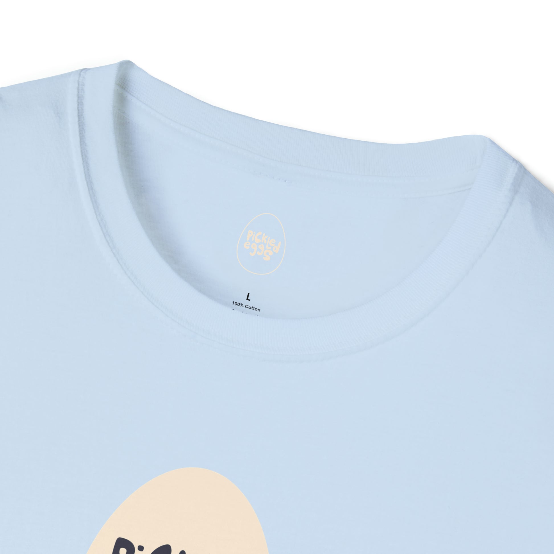 Dive Bars | Pickled Eggs | White Egg Logo Light Blue Neck Logo