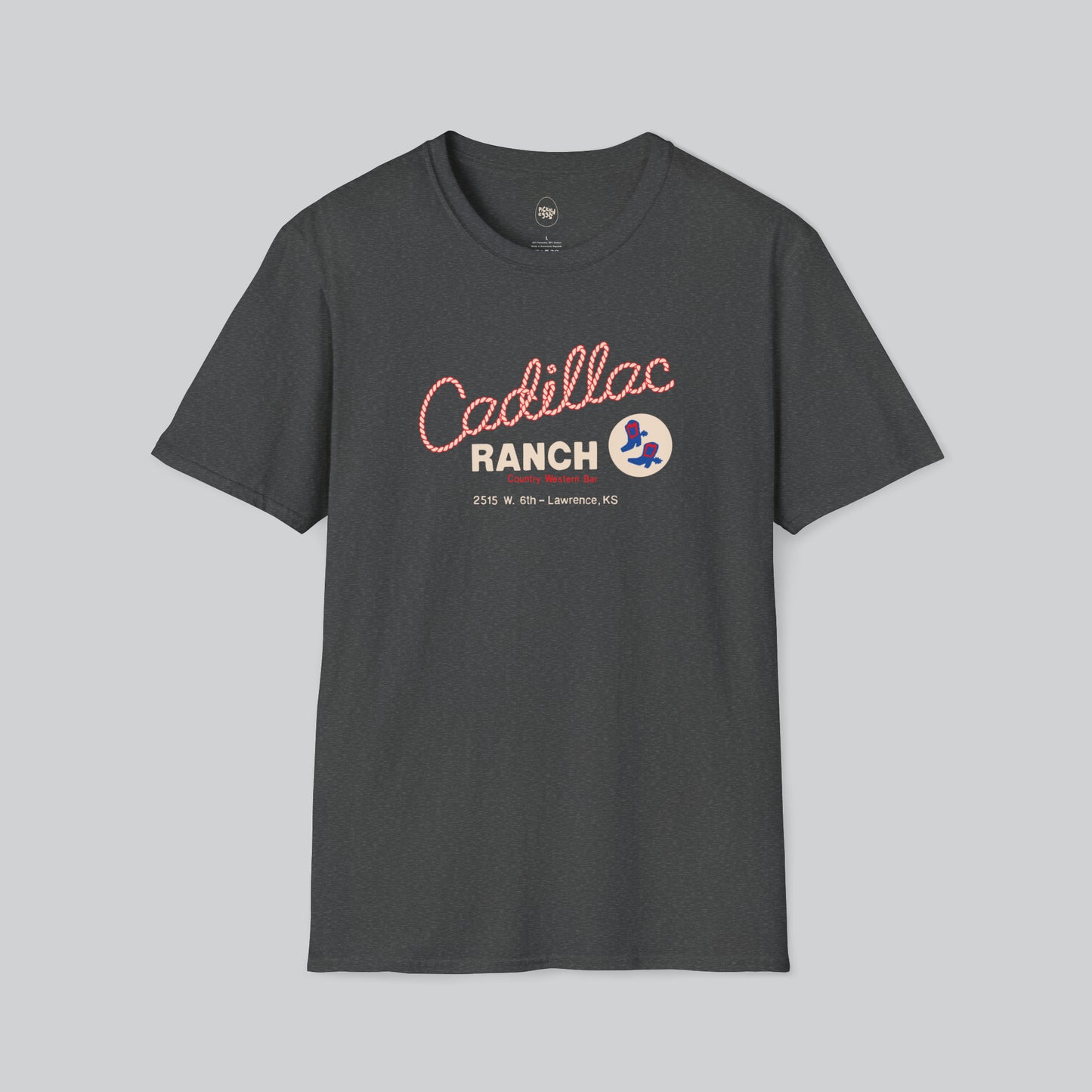Dive Bar | Cadillac Ranch | Lawrence Kansas | Charcoal Tshirt