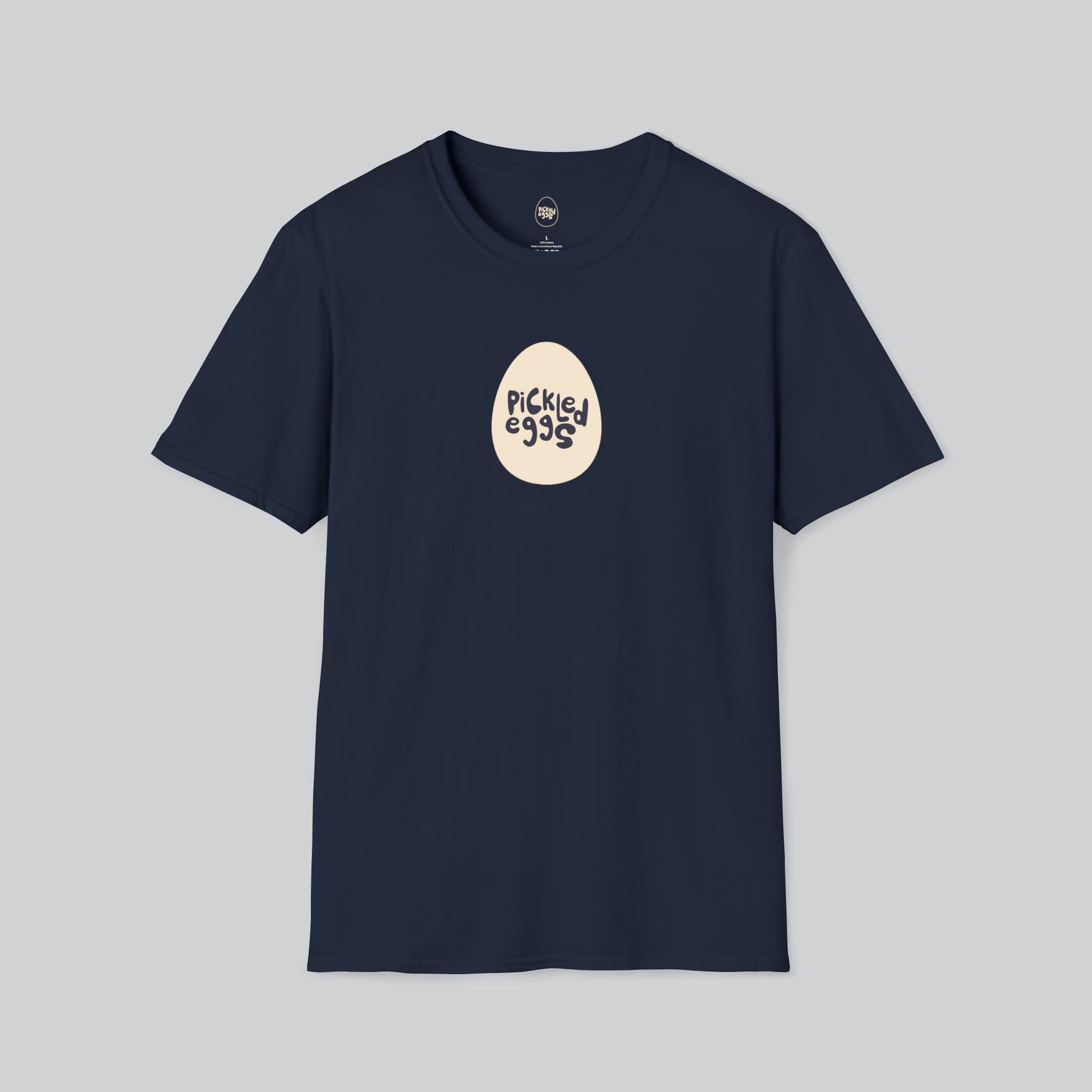 Dive Bars | Pickled Eggs | White Egg Logo Navy Tshirt