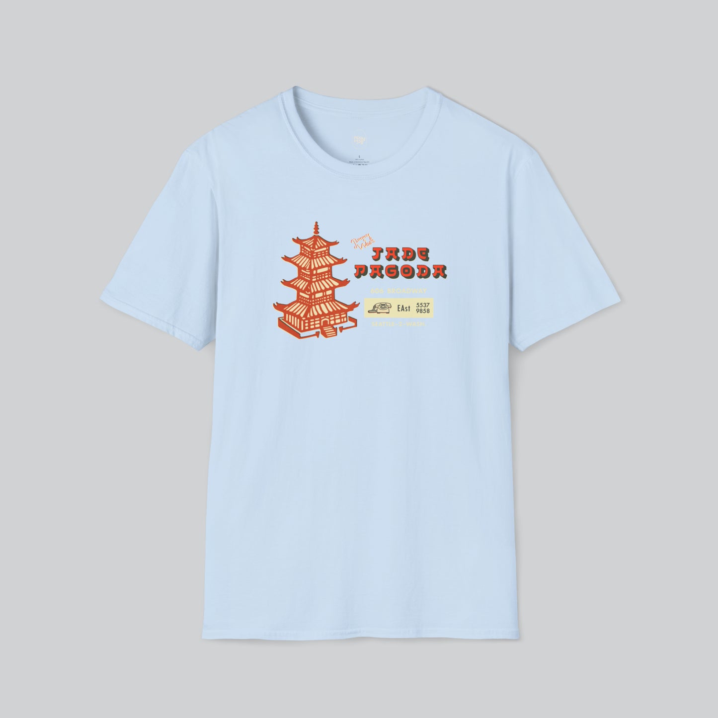 Dive Bar | Jade Pagoda | Seattle | Light Blue Tshirt