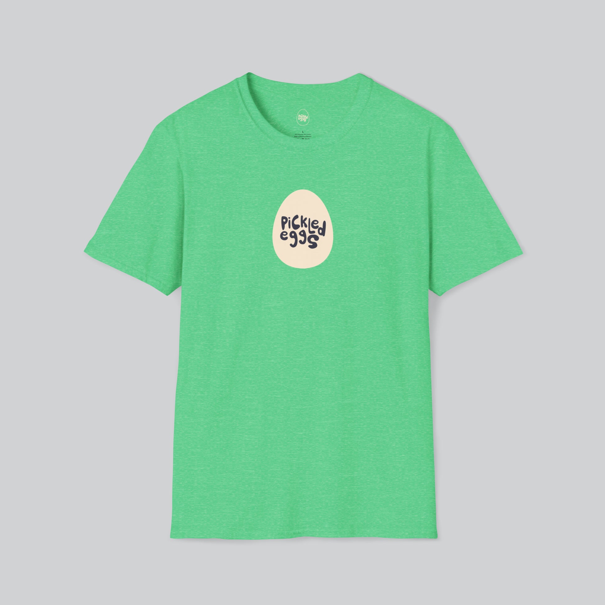 Dive Bars | Pickled Eggs | White Egg Logo Green Tshirt