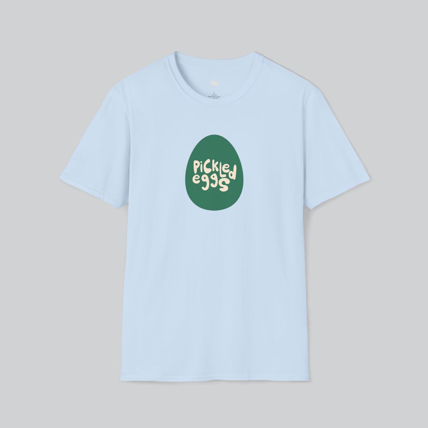 Dive Bars | Pickled Eggs | Egg Logo Light Blue Tshirt